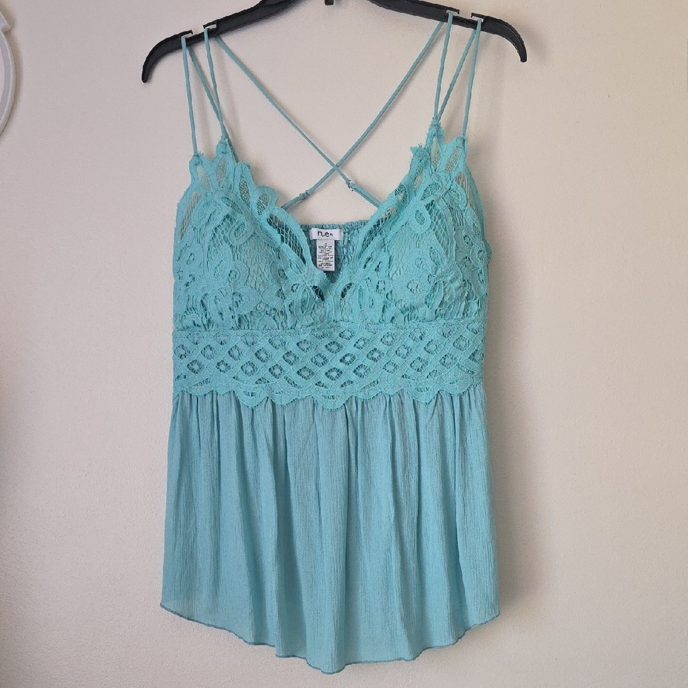 Rue21 Lace Detail Turquoise Camisole
